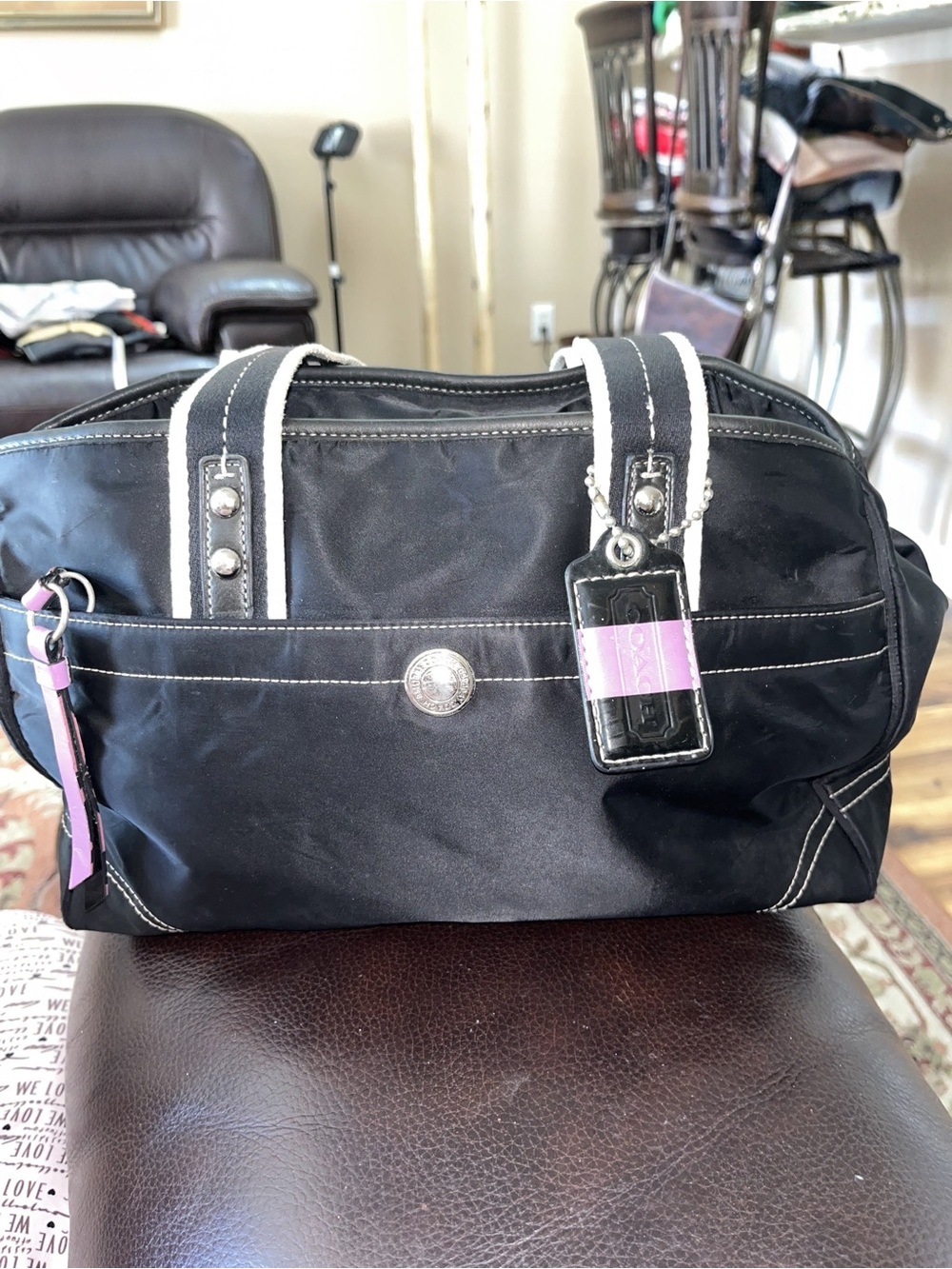 Authentic Y2K Coach Hampton Nylon Handbag M0894-F11993